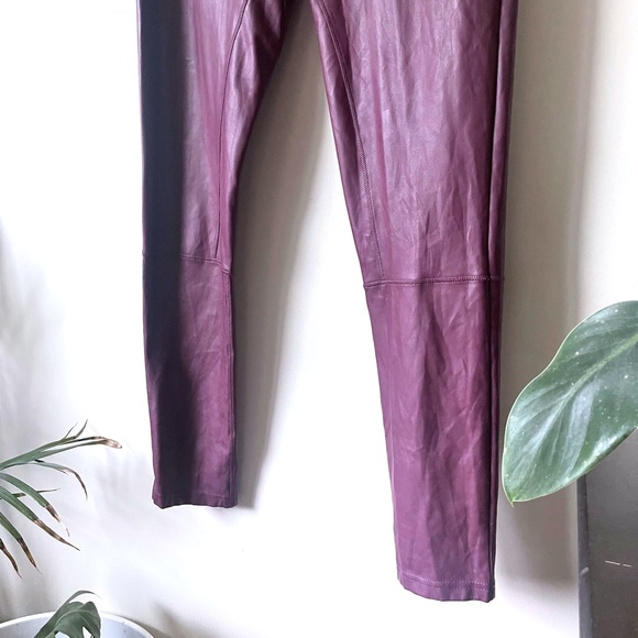 Wilfred Wine-Coloured Vegan Leather Trousers - Picture 2 of 7
